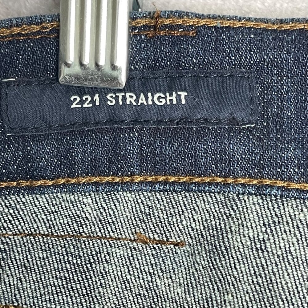 Lucky Brand 221 Straight Leg Jeans Mens 36 Blue Dark Wash Stretch Classic - Picture 4 of 11